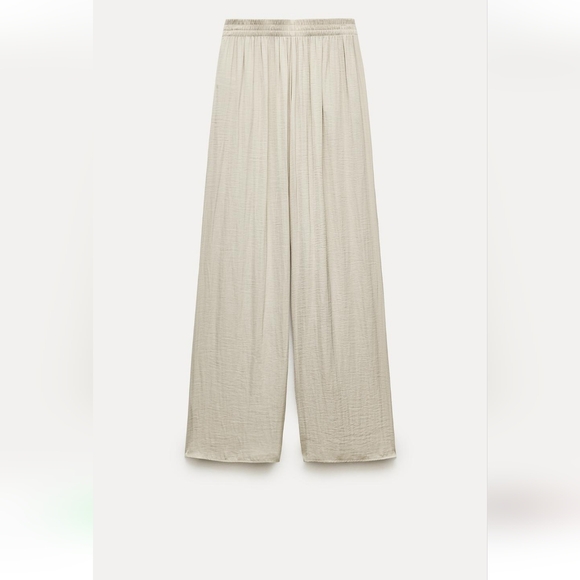 Satin effect waist pants - Picture 5 of 5